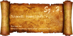 Szandi Hamilkár névjegykártya
